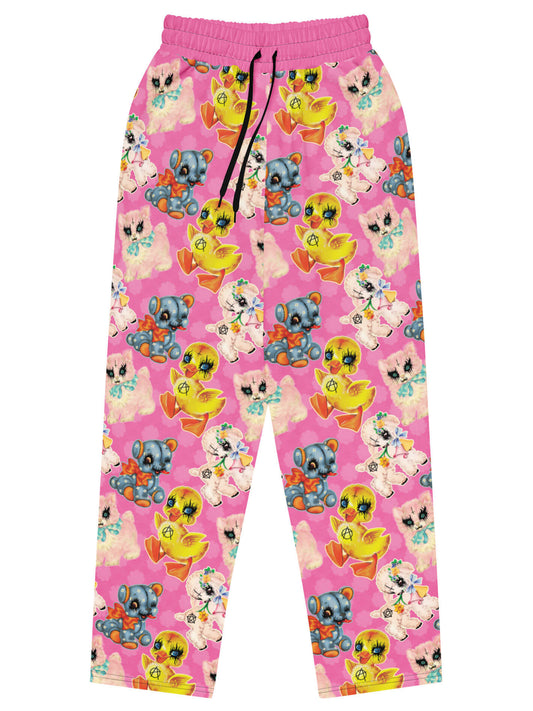 Pastel goth plushie plus size joggers.