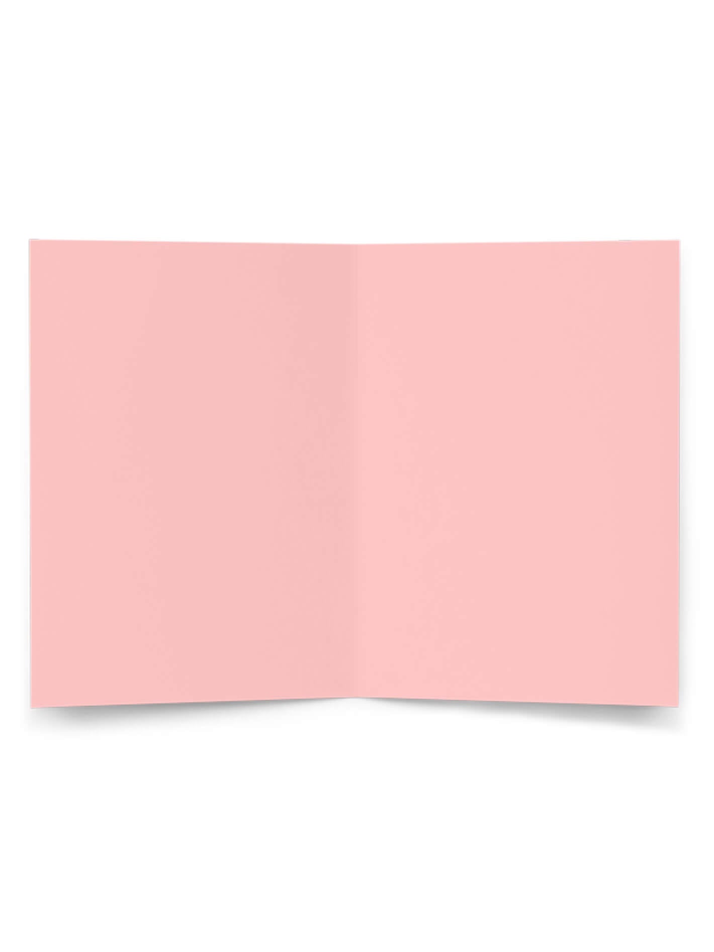 Pink cute Valentine greeting card.