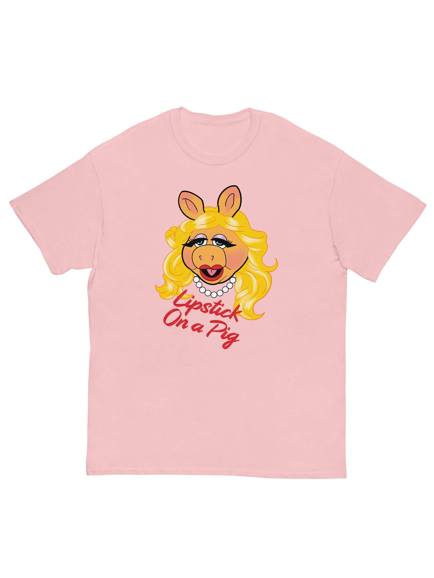 Pink plus size miss piggy feminist t-shirt.