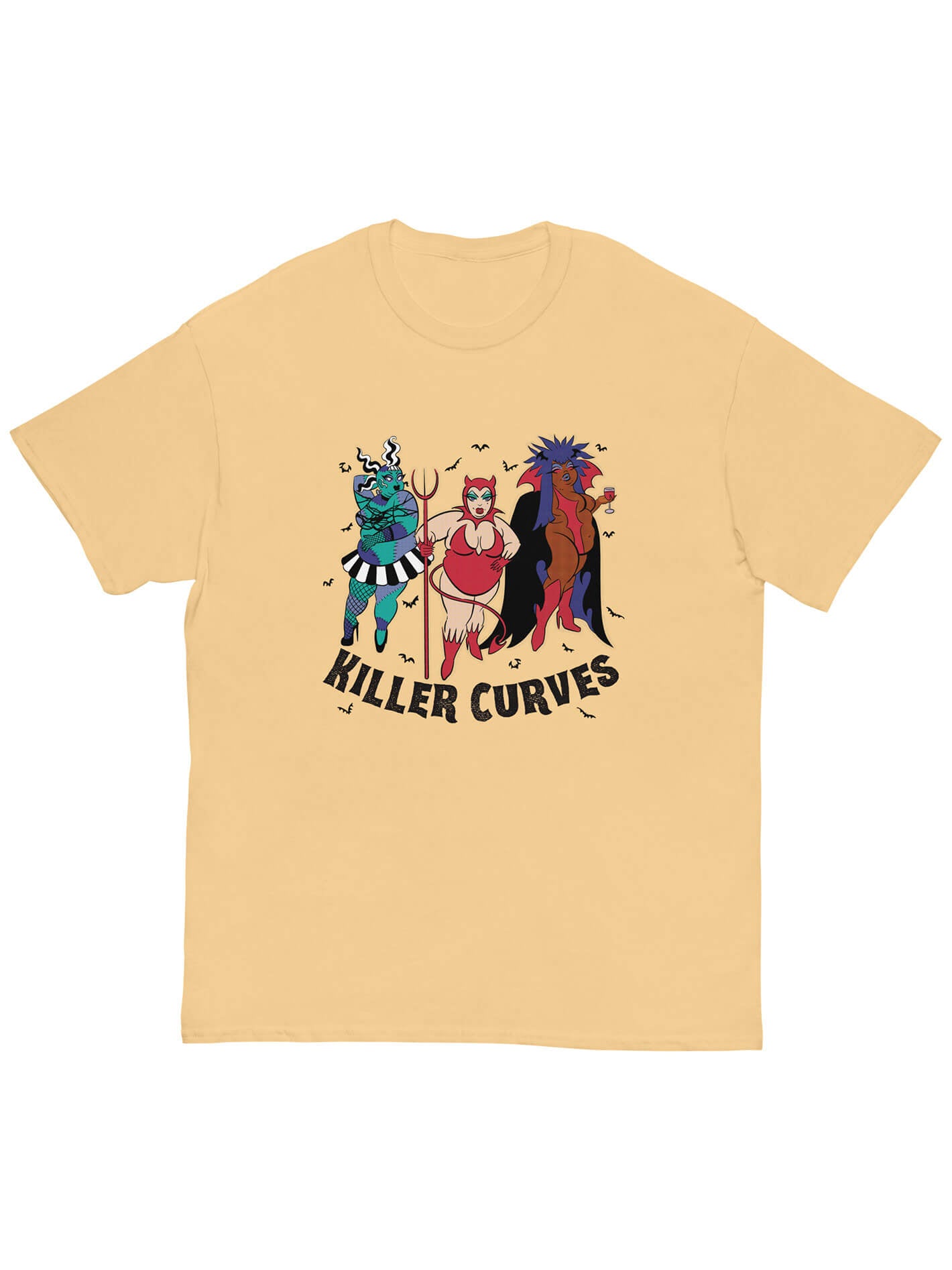 Plus size Halloween pinup ghoul graphic tee.