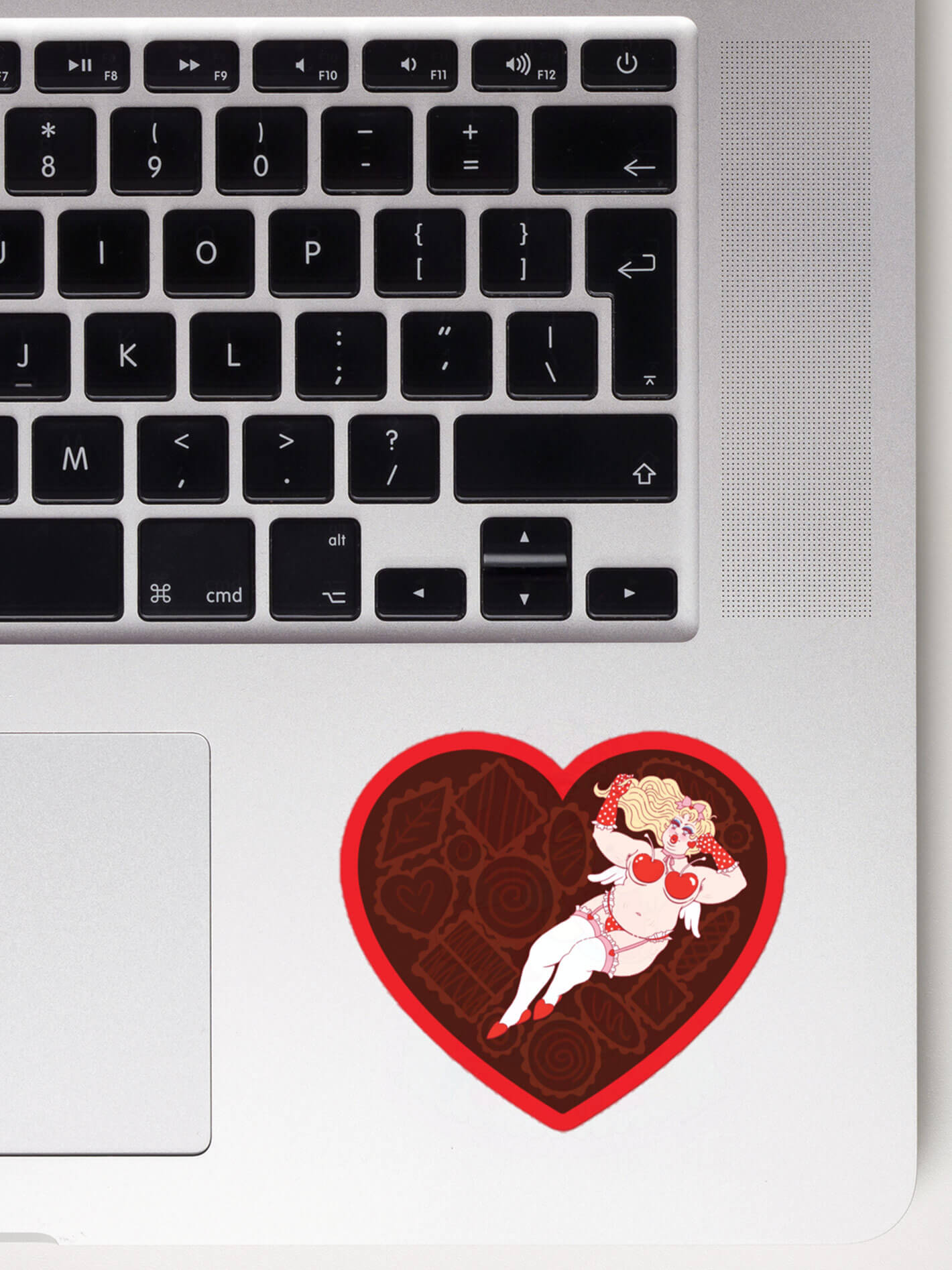 Plus size Valentine pinup sticker.