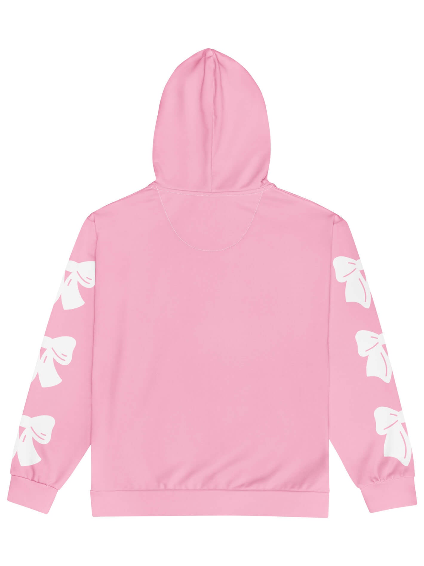 Plus size coquette pink hoodie.