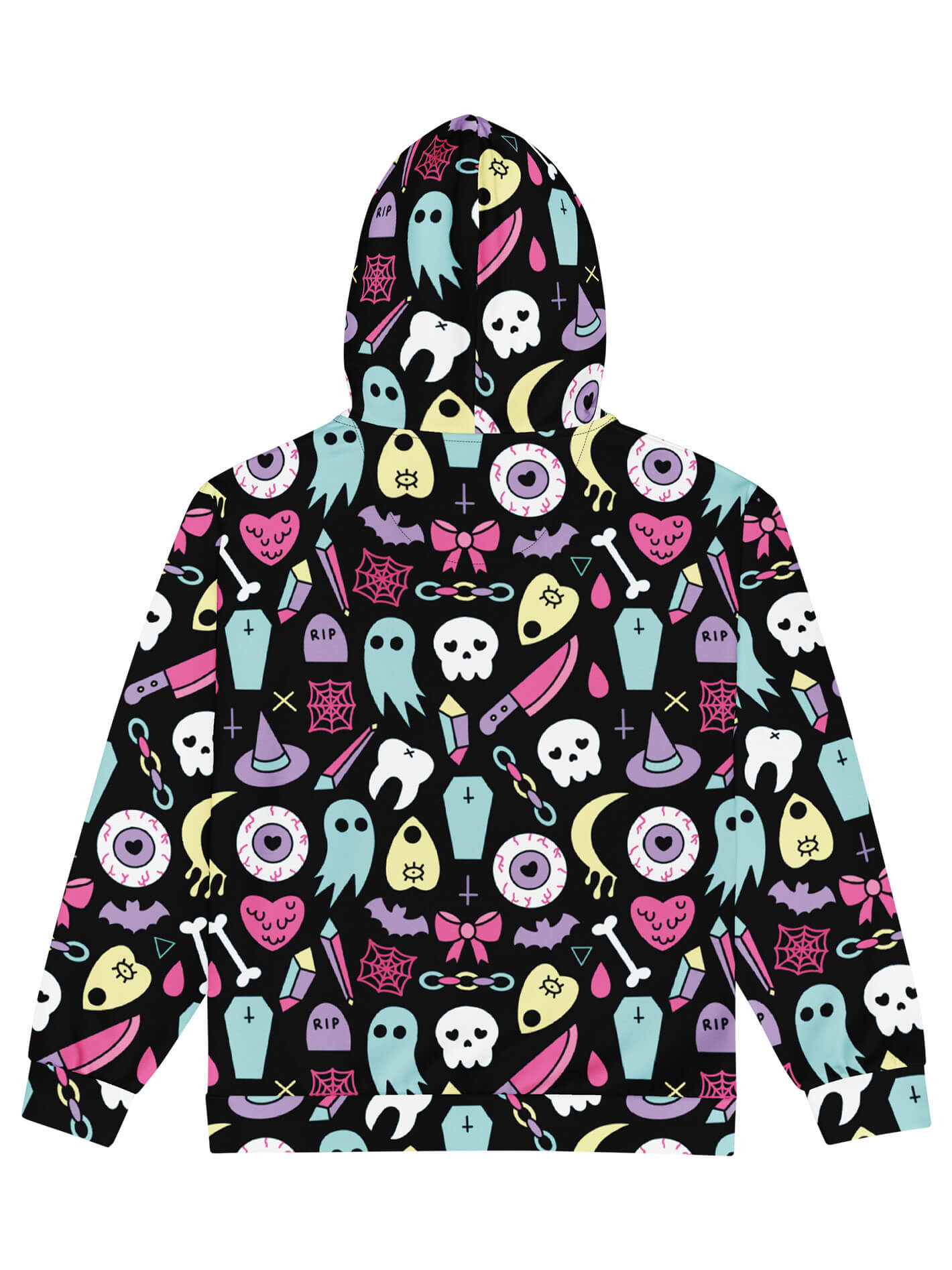 Plus size creepy cute zip up hoodie.