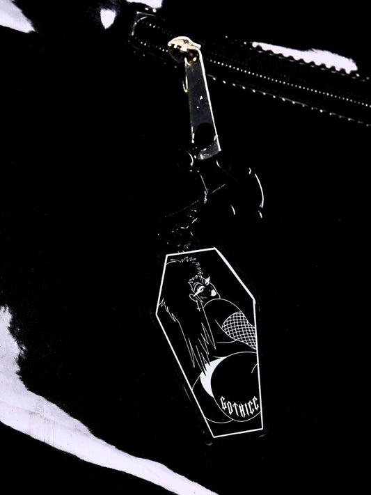 Plus size gothicc goth keychain.