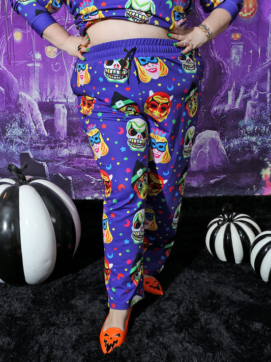 Plus size Halloween joggers.