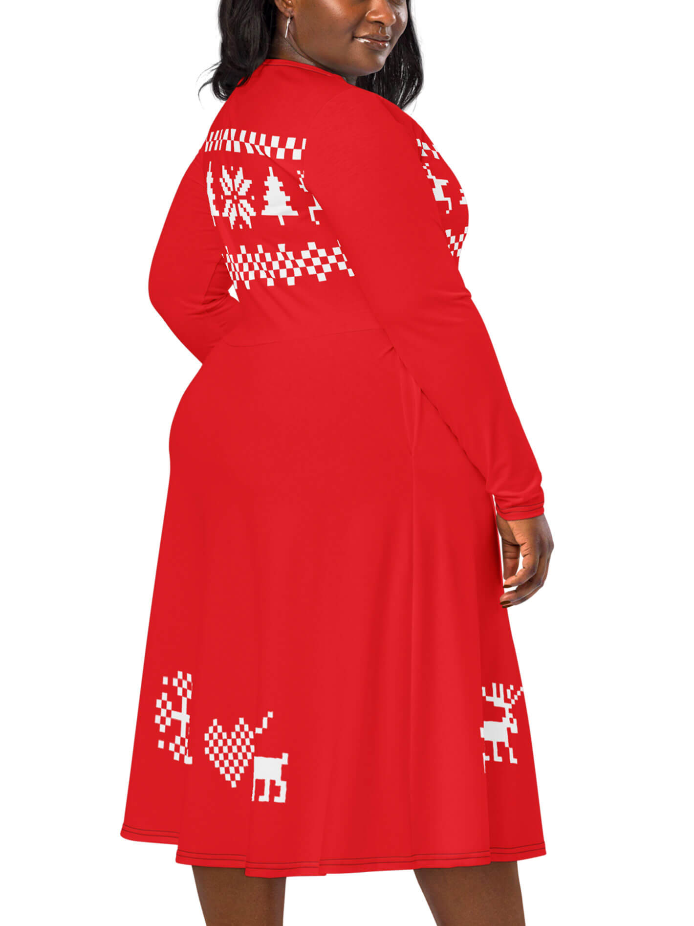 Plus size holiday red dress.