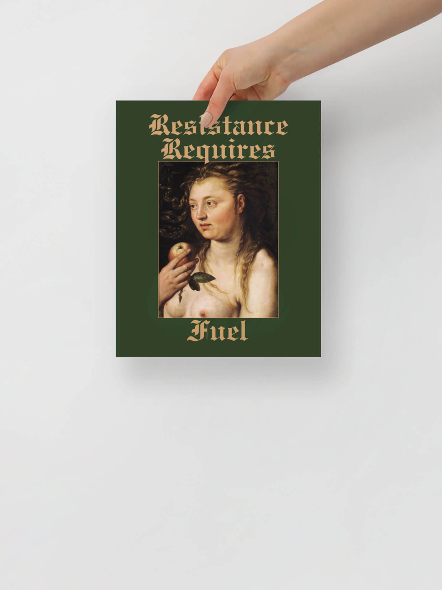 Plus size medieval protest art print.