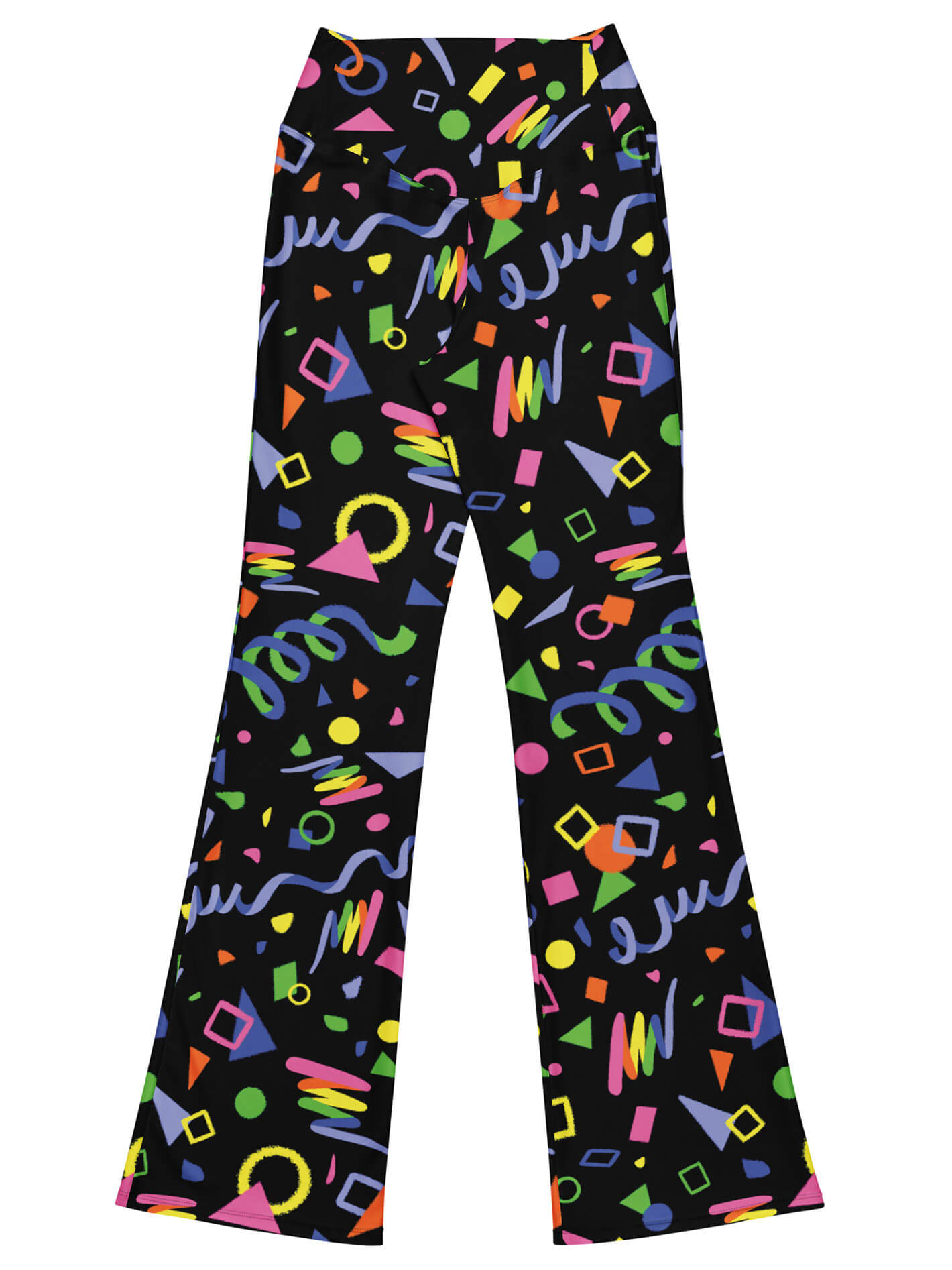 Plus size retro roller rink flare leggings.