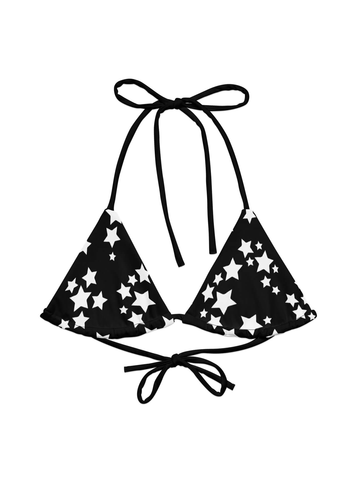 Plus size star print bikini top.