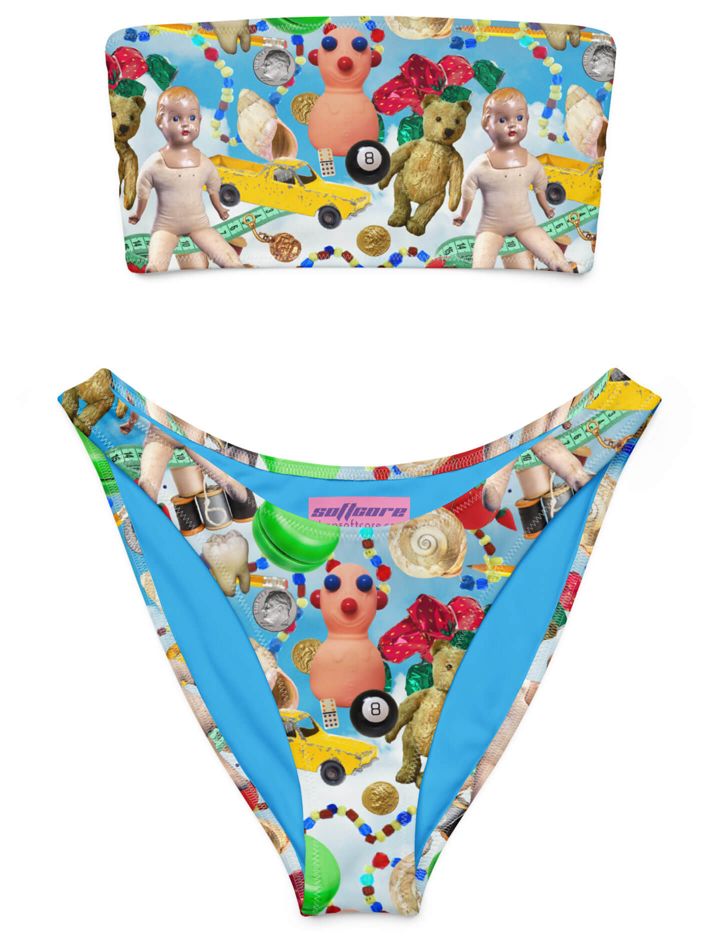 Plus size weirdcore tube top bikini.