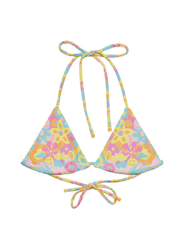 Psychedelic floral plus size bikini.