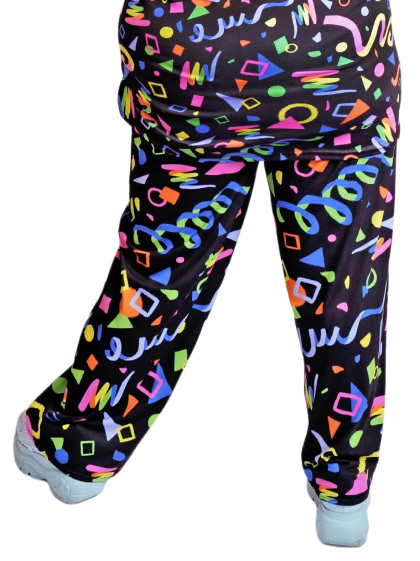 Rainbow 90s vaporwave plus size pants.