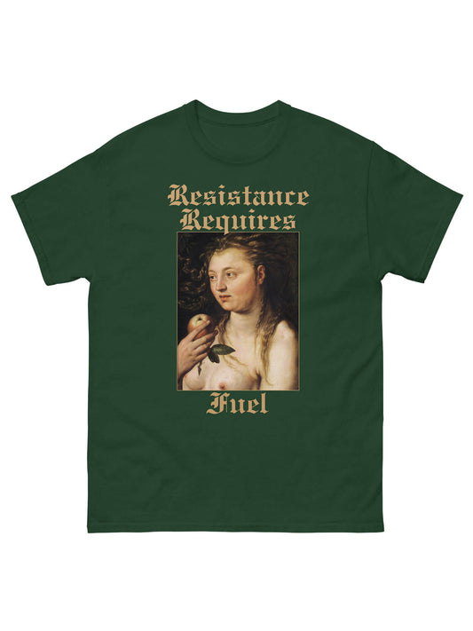 Resistance requires fuel plus size medieval tshirt.