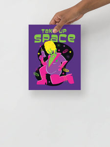 Retro sci fi plus size babe art print.