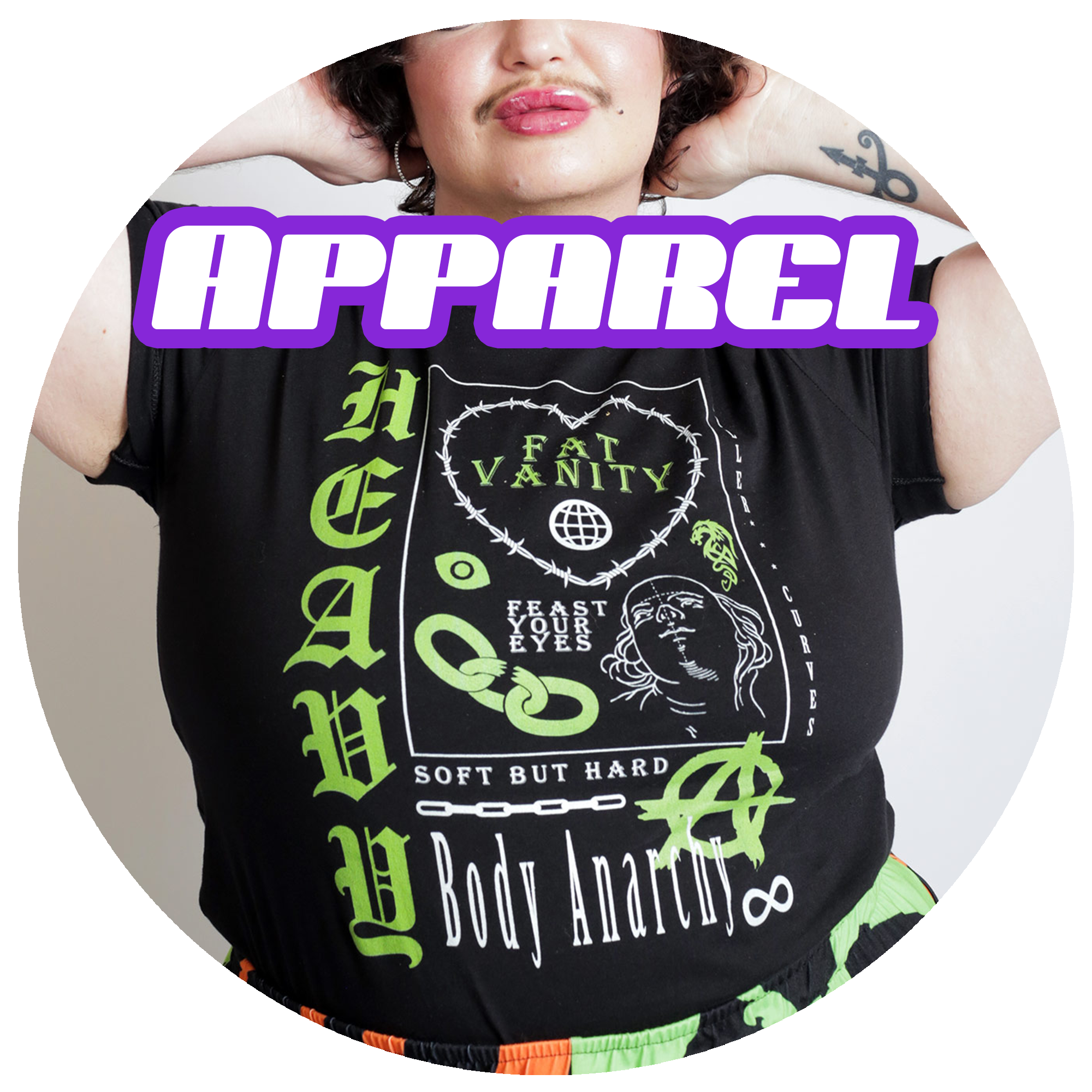 Apparel. Click through to shop the apparel collection.