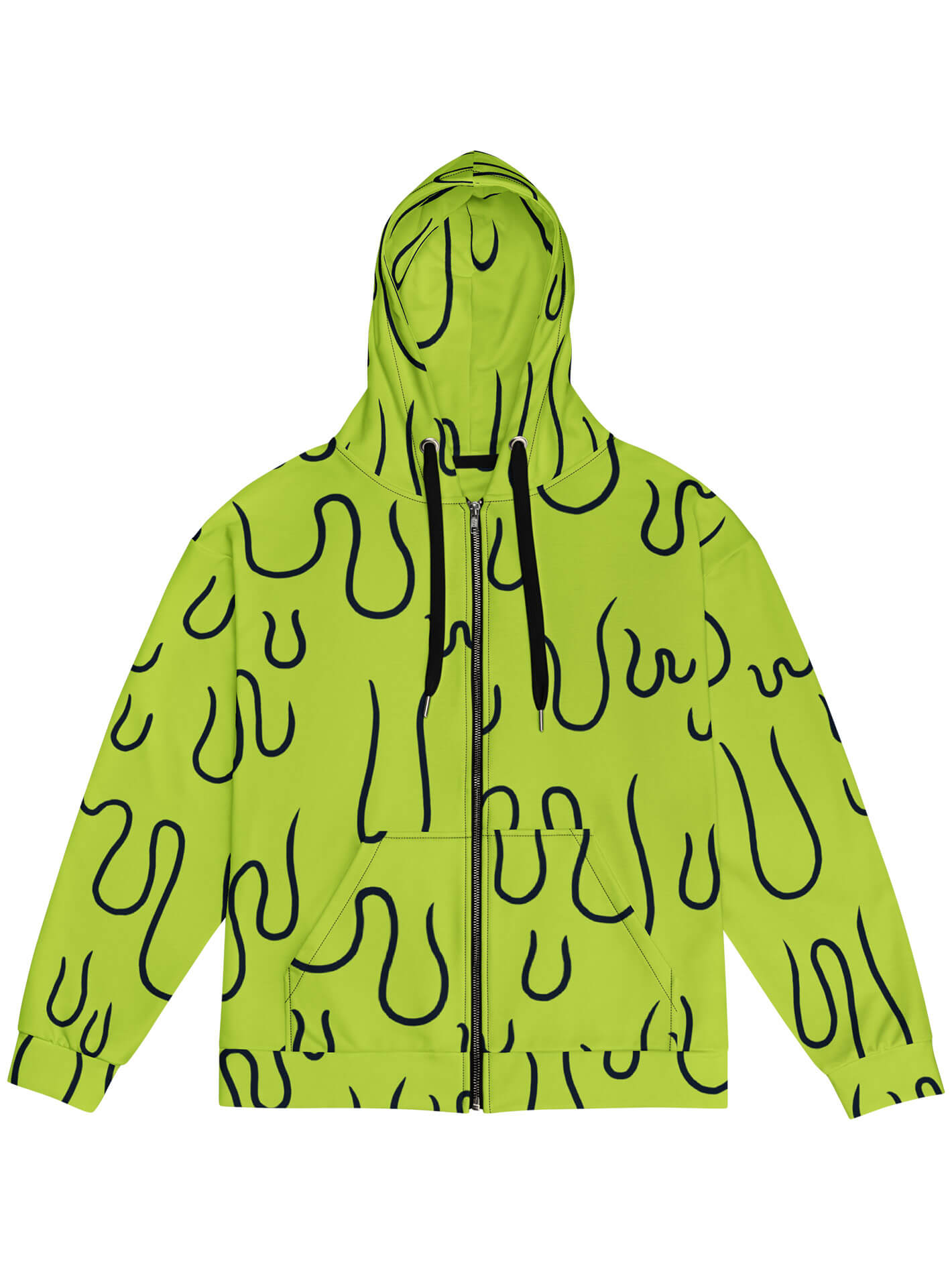 Slimecore lime green plus size zip up hoodie.