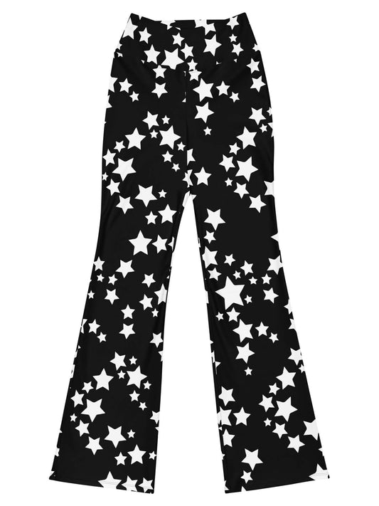 Star print plus size flare leggings.