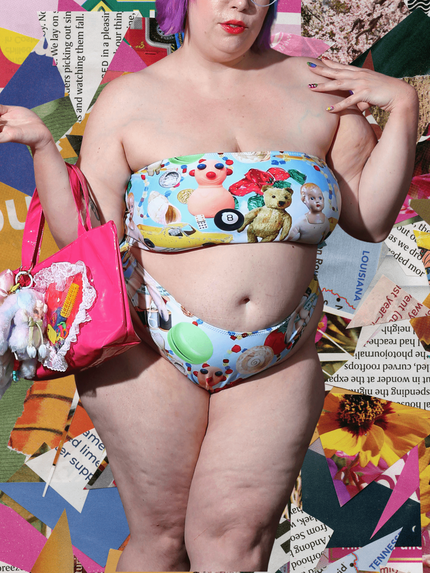 Trinket maximalist weirdcore plus size bikini.