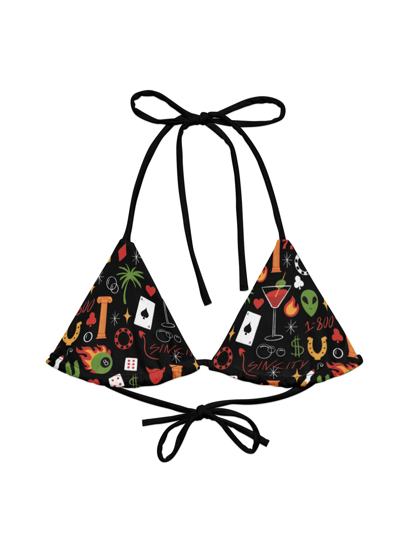 Vegas rockabilly plus size bikini top.