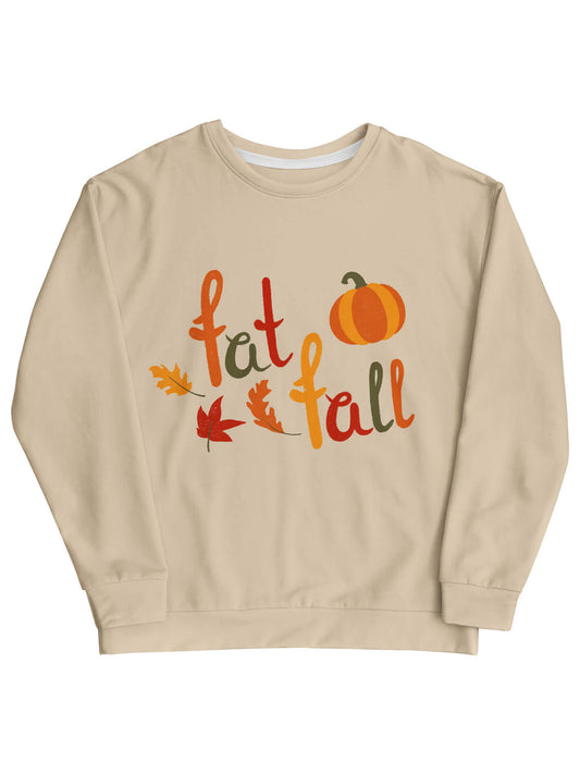 Fat fall plus size autumn color sweater.