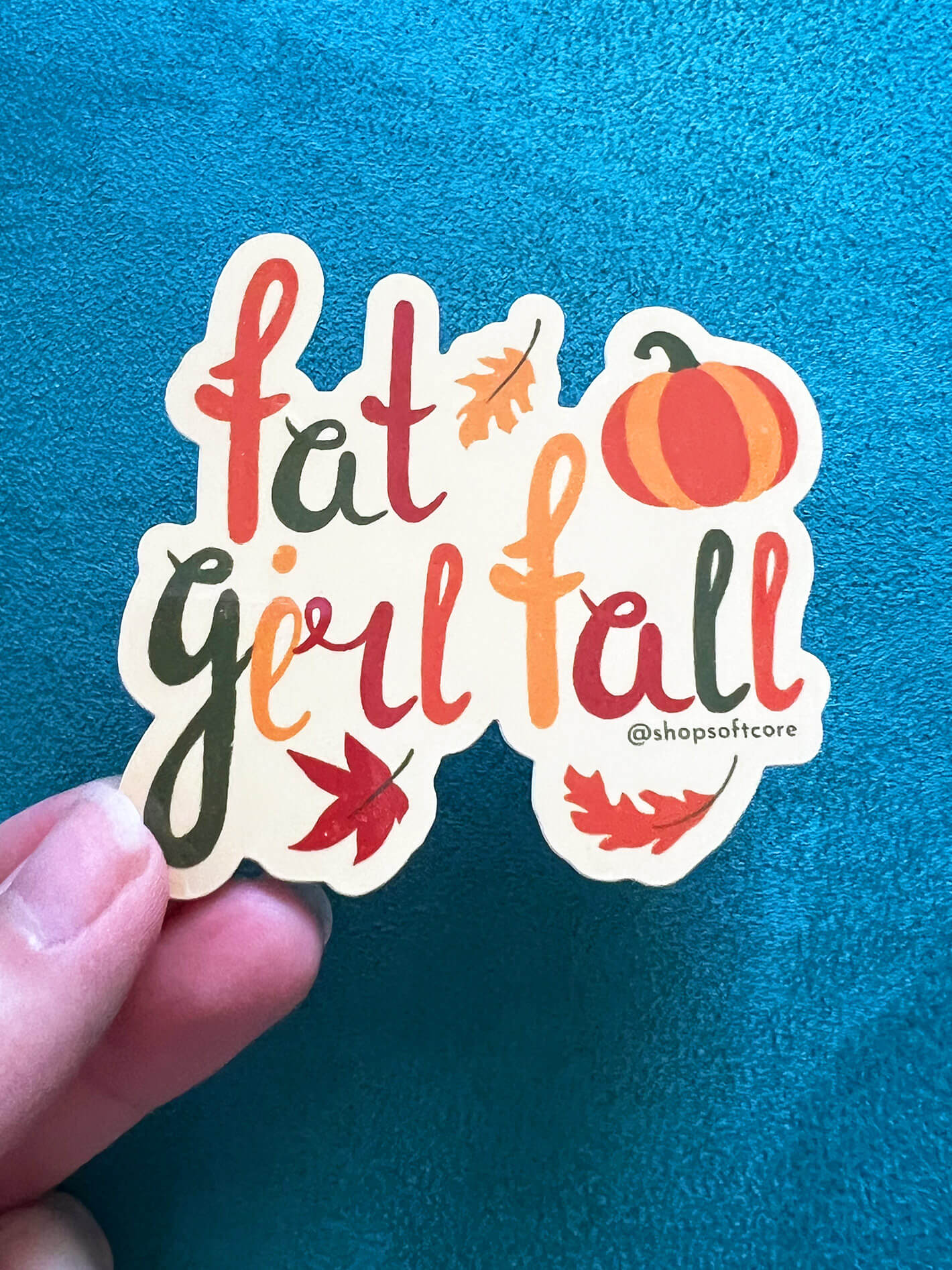 Fat girl fall plus size sticker.