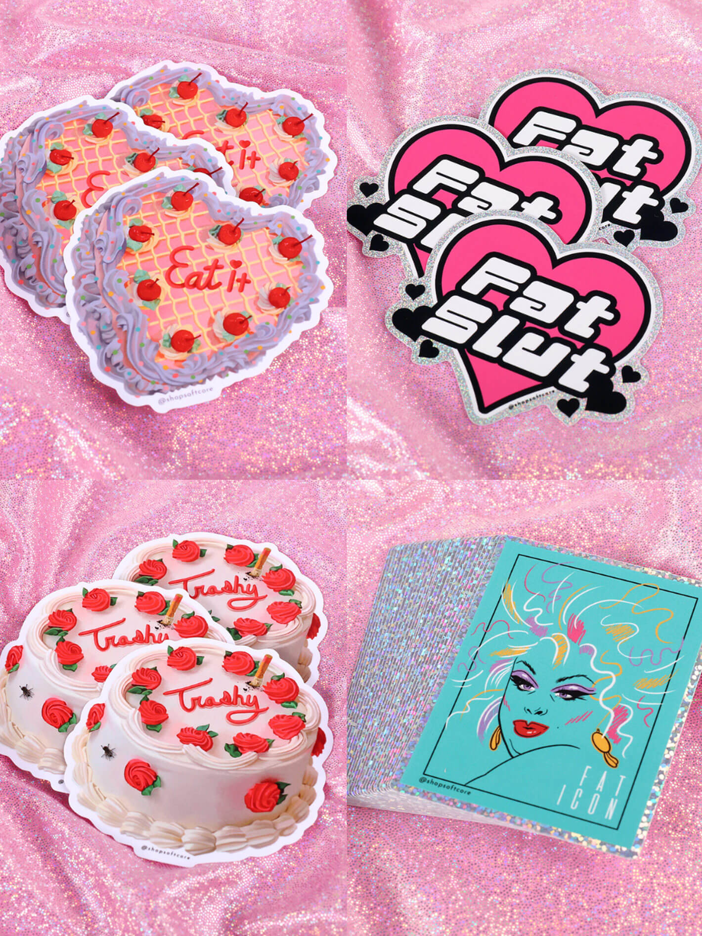 Fat positive sticker bundle.