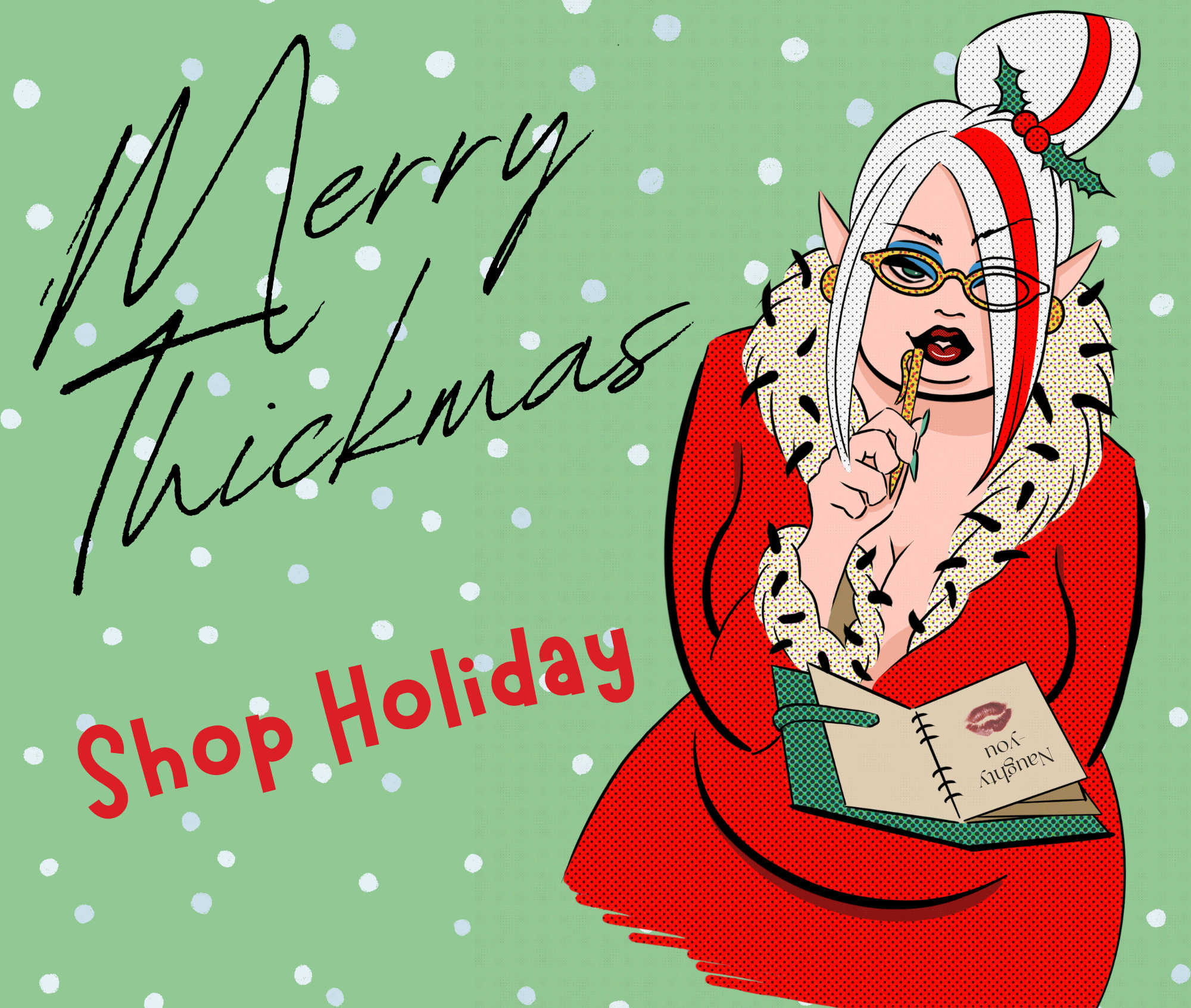 Merry Thickmas. Shop holiday. Click through to shop the Holiday collection.