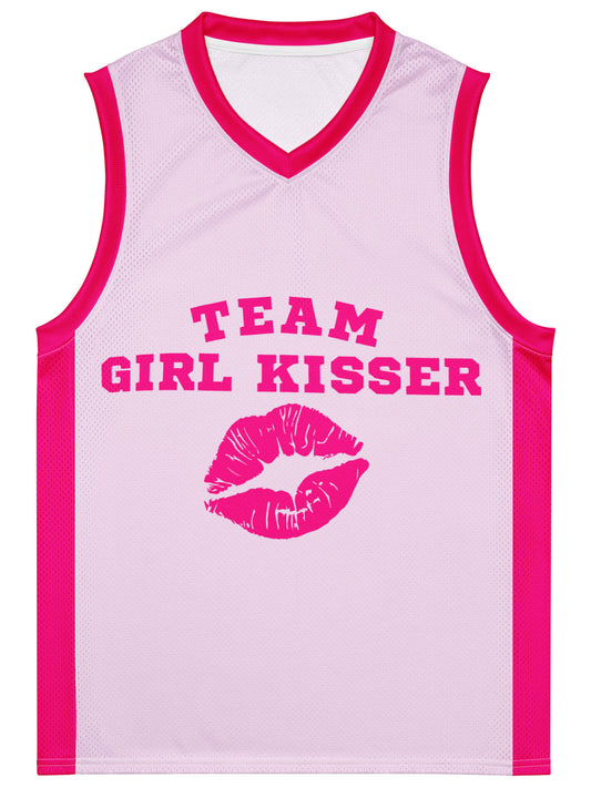 Team girl kisser lesbian plus size sport jersey.