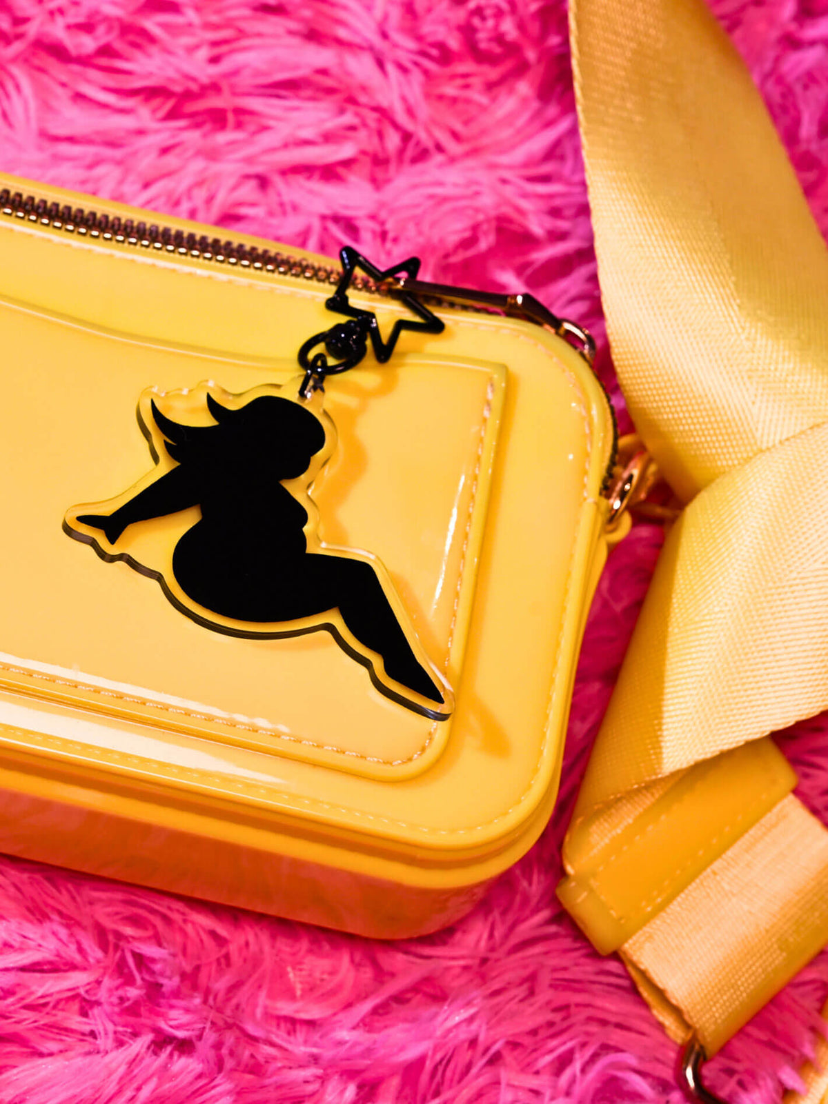 Y2k plus size mudflap babe keychain.