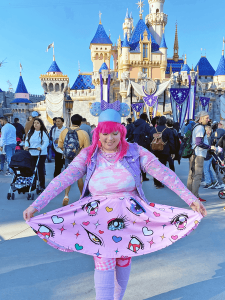 Anime kawaii plus size skater skirt.