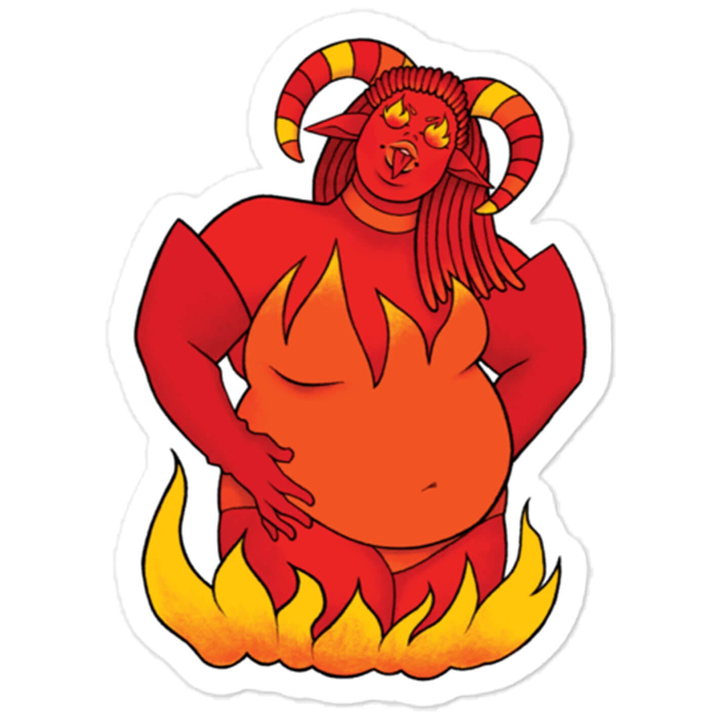 Aries plus size zodiac sticker.