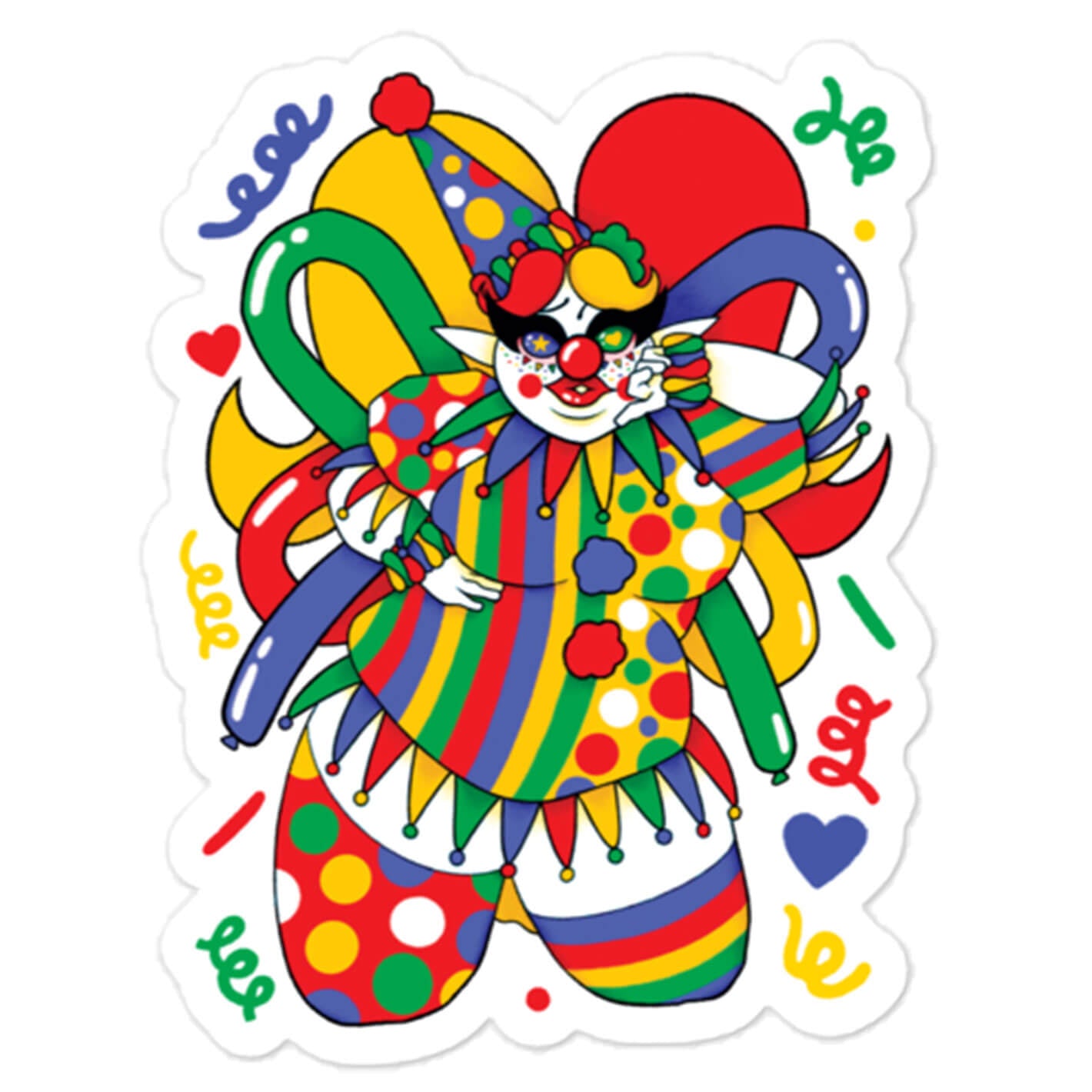Clowncore fairy sticker.
