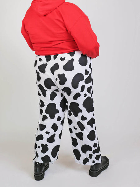 Cow print plus size pants.