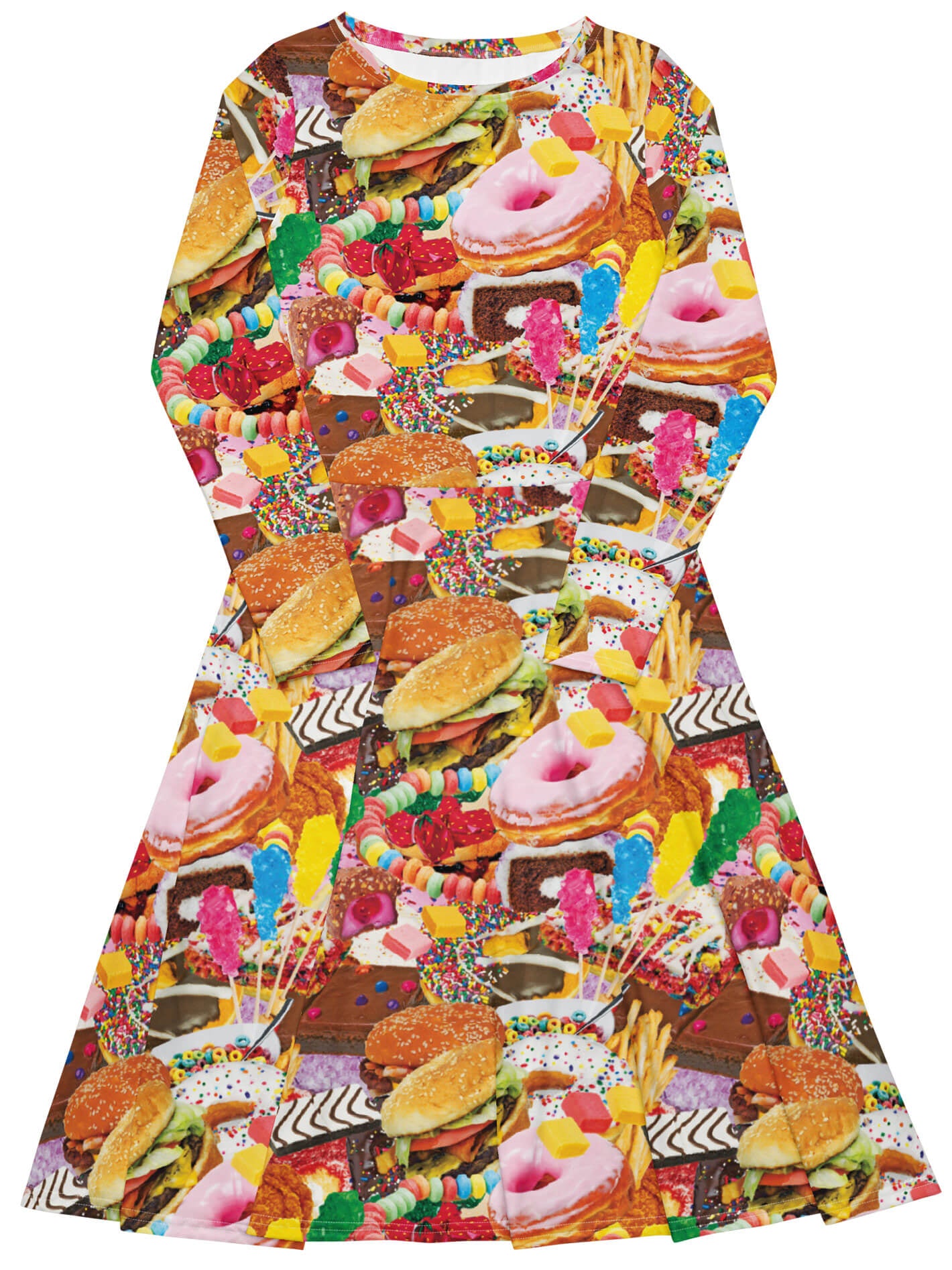Food print plus size dress.