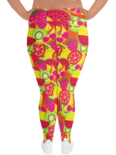 Fruit pattern plus size leggings.