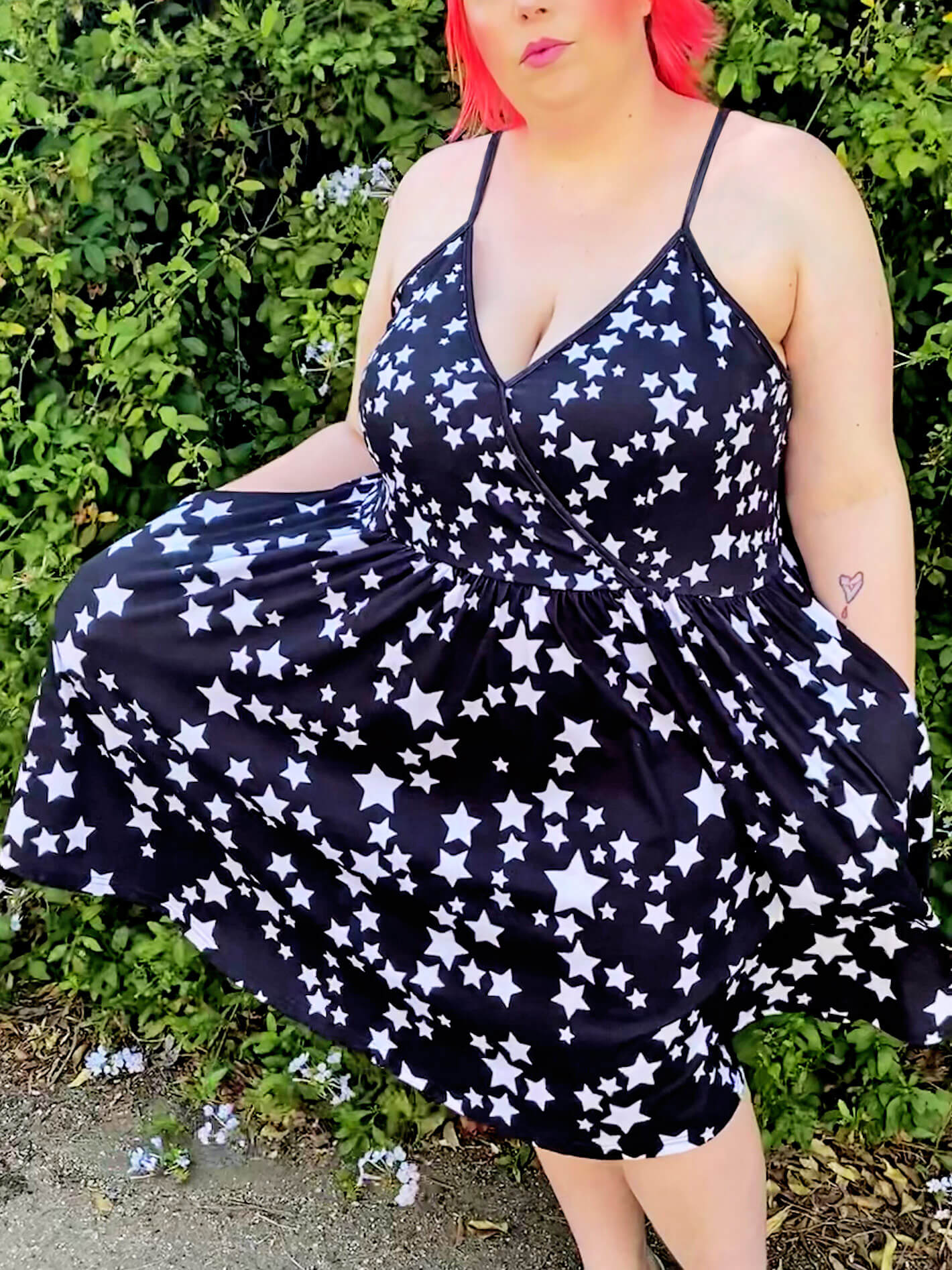 Goth plus size summer dress.