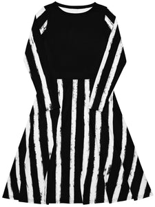 Goth striped plus size dress.