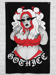 Gothicc pinup tapestry.