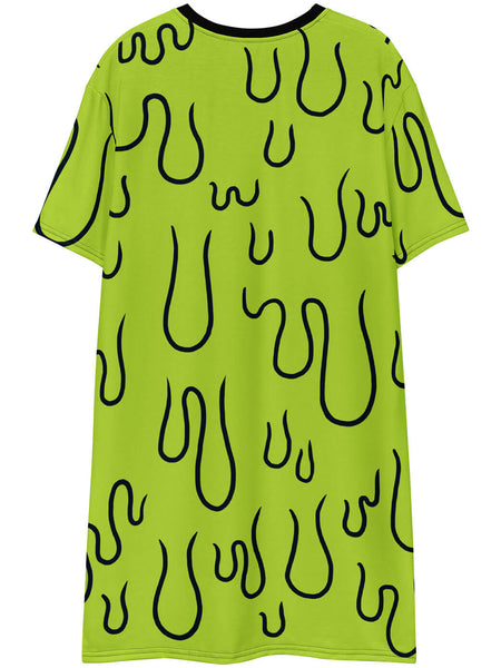 Green slime plus size dress.