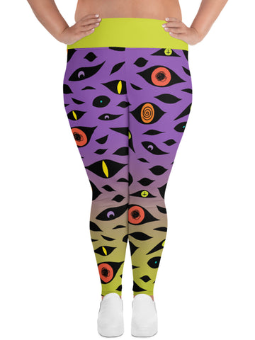 Creepy cute Halloween plus size leggings.