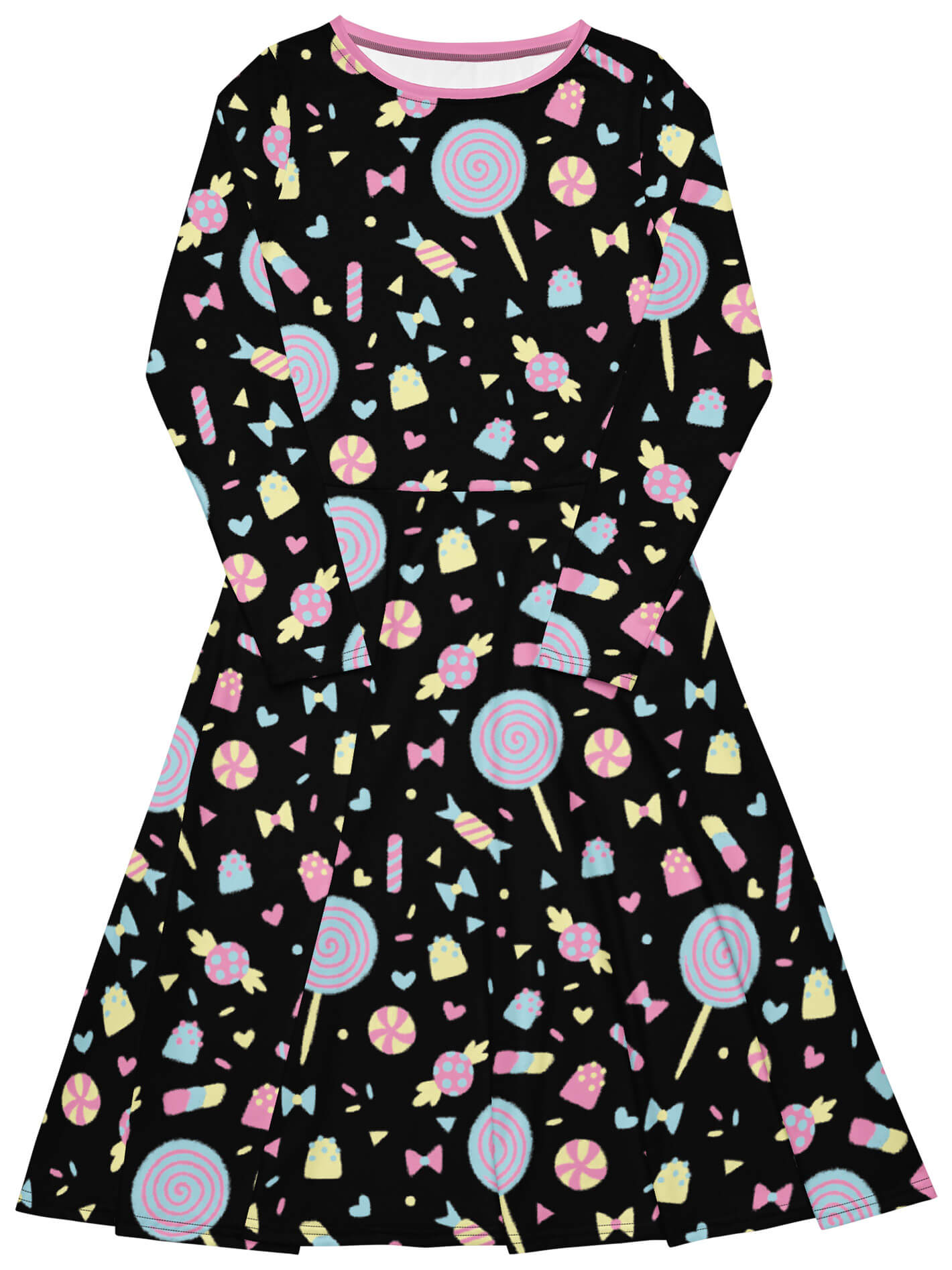 Kawaii candy pastel long sleeve dress.