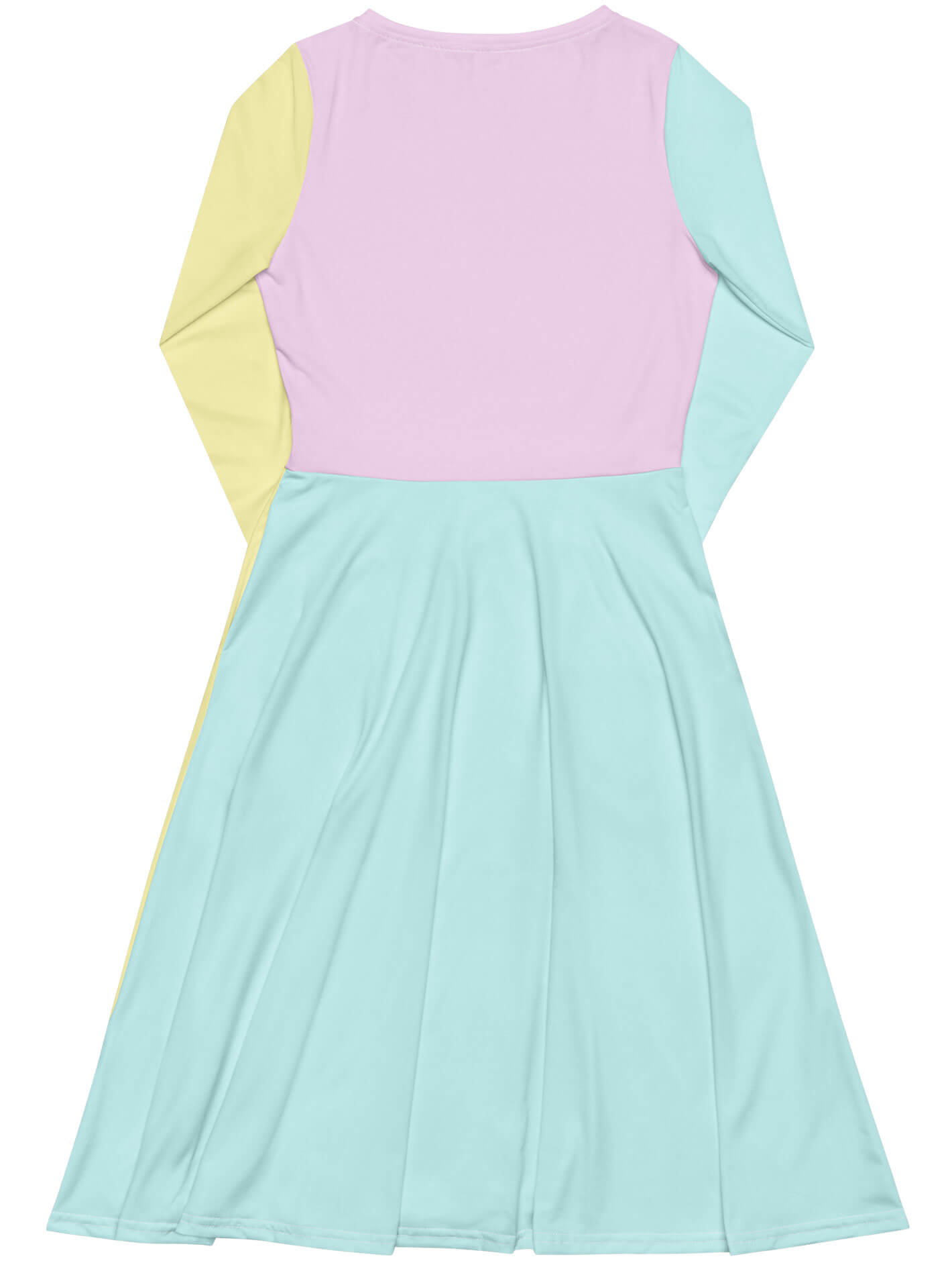 Kawaii pastel colorblock dress.