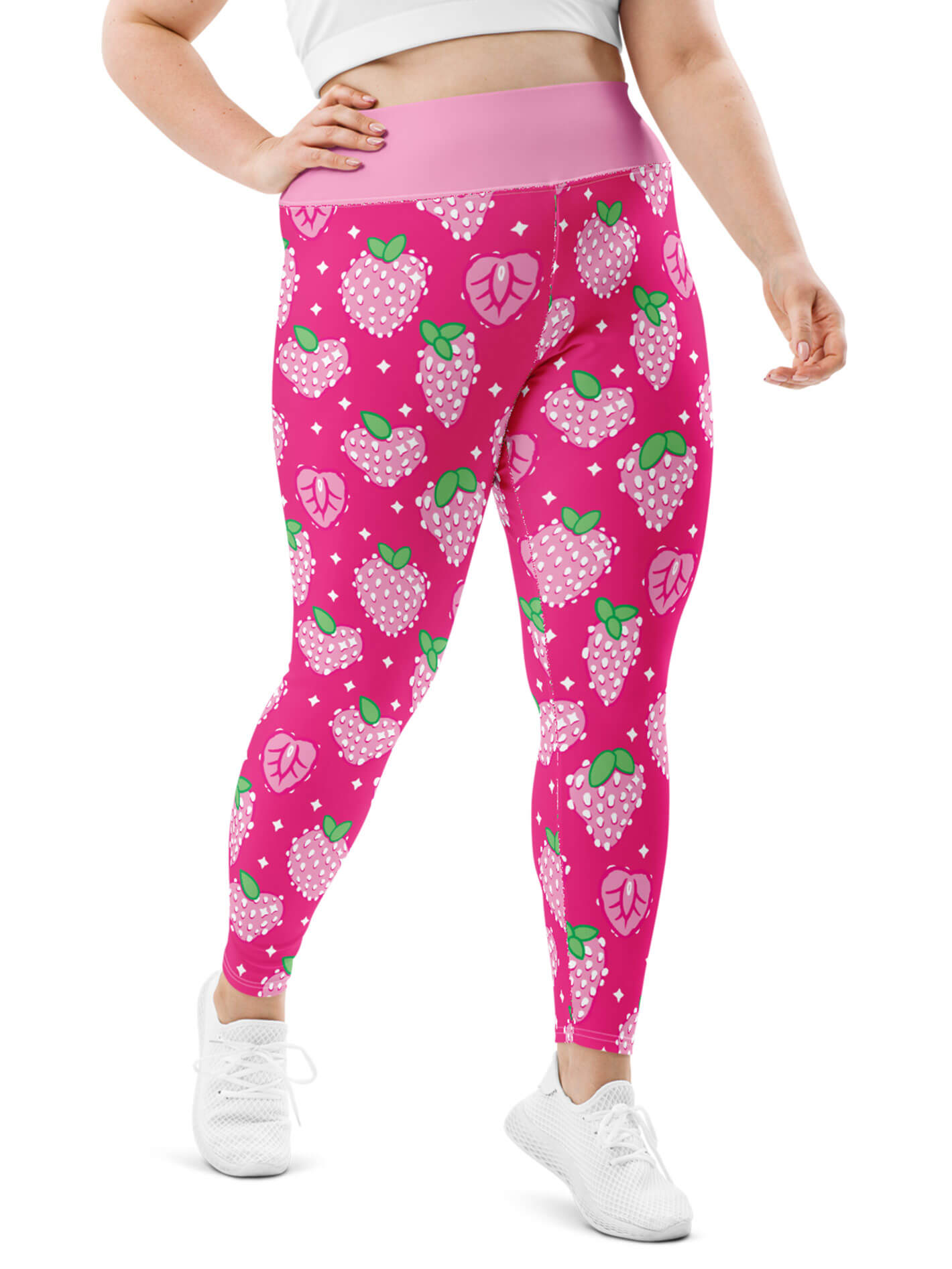 Kawaii strawberry plus size leggings.