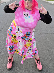 Kitschy creepy cute pastel dress.