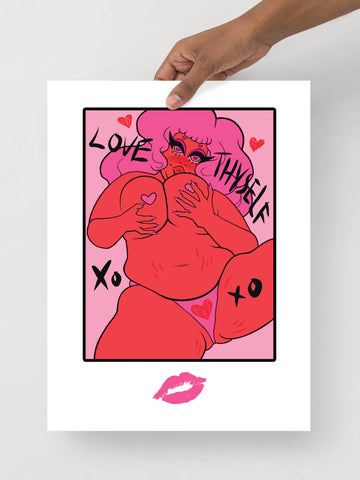 Love thyself art print.
