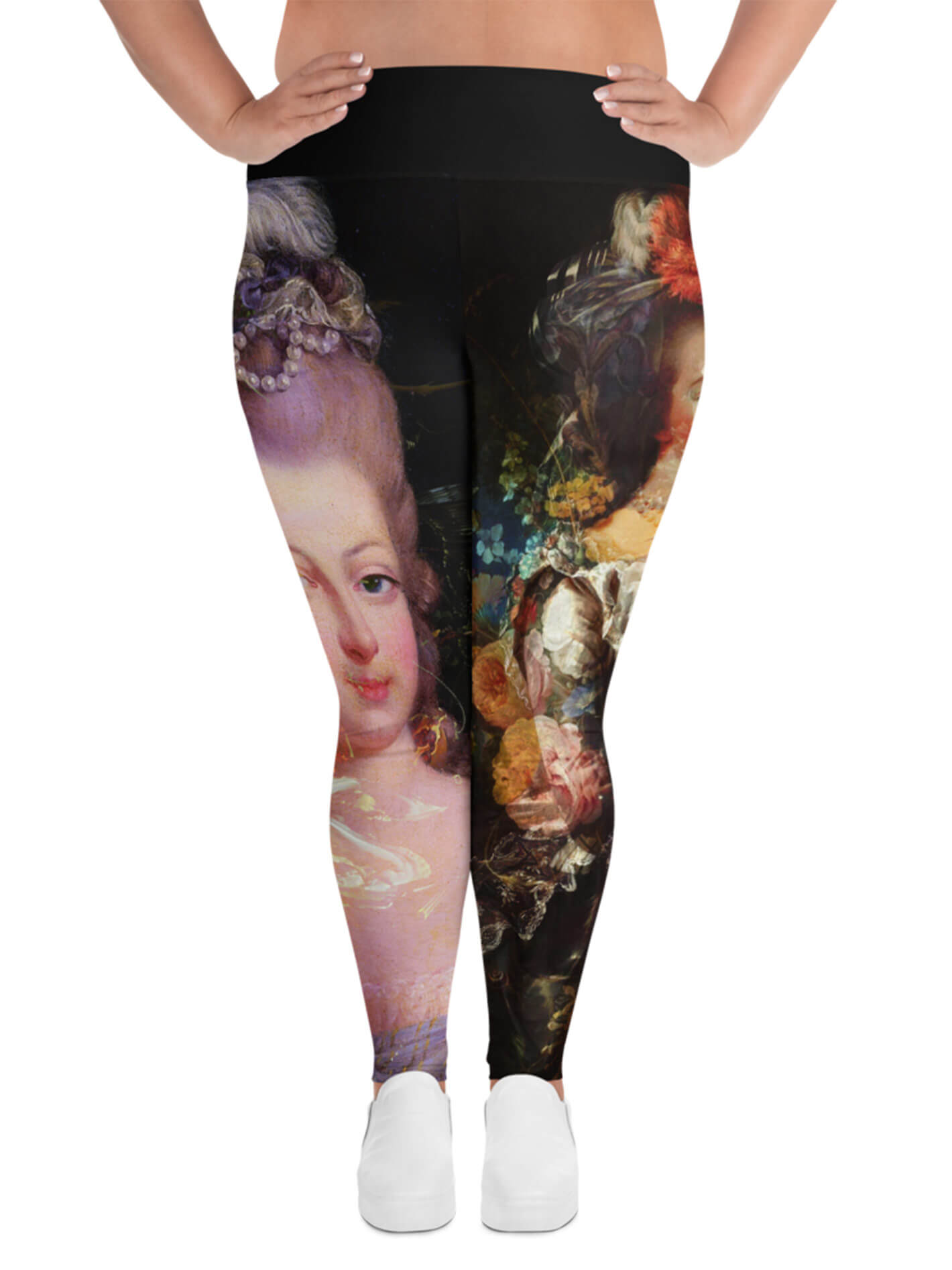 Marie Antoinette rococo plus size leggings.
