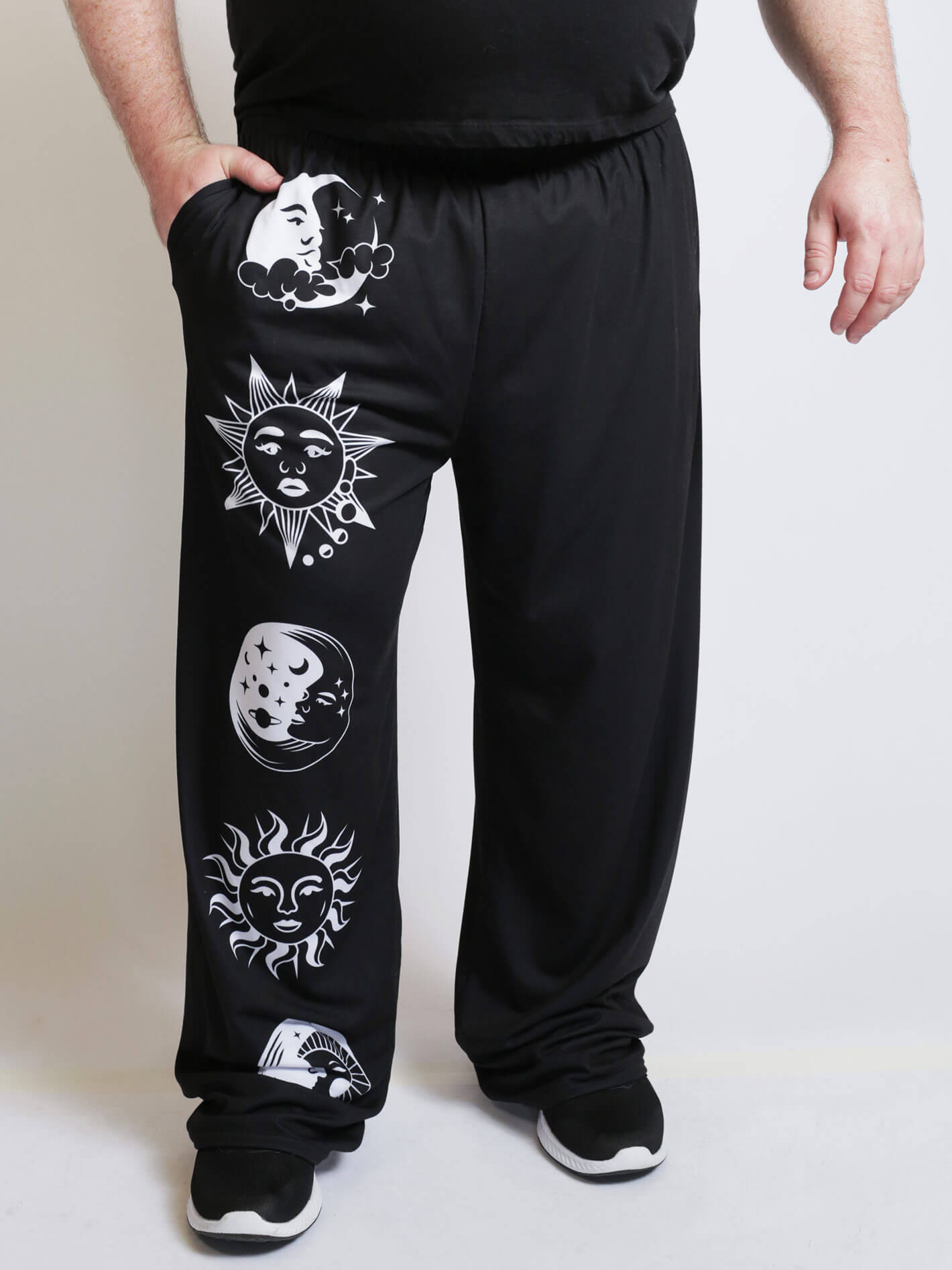 Men's plus size celestial pants.