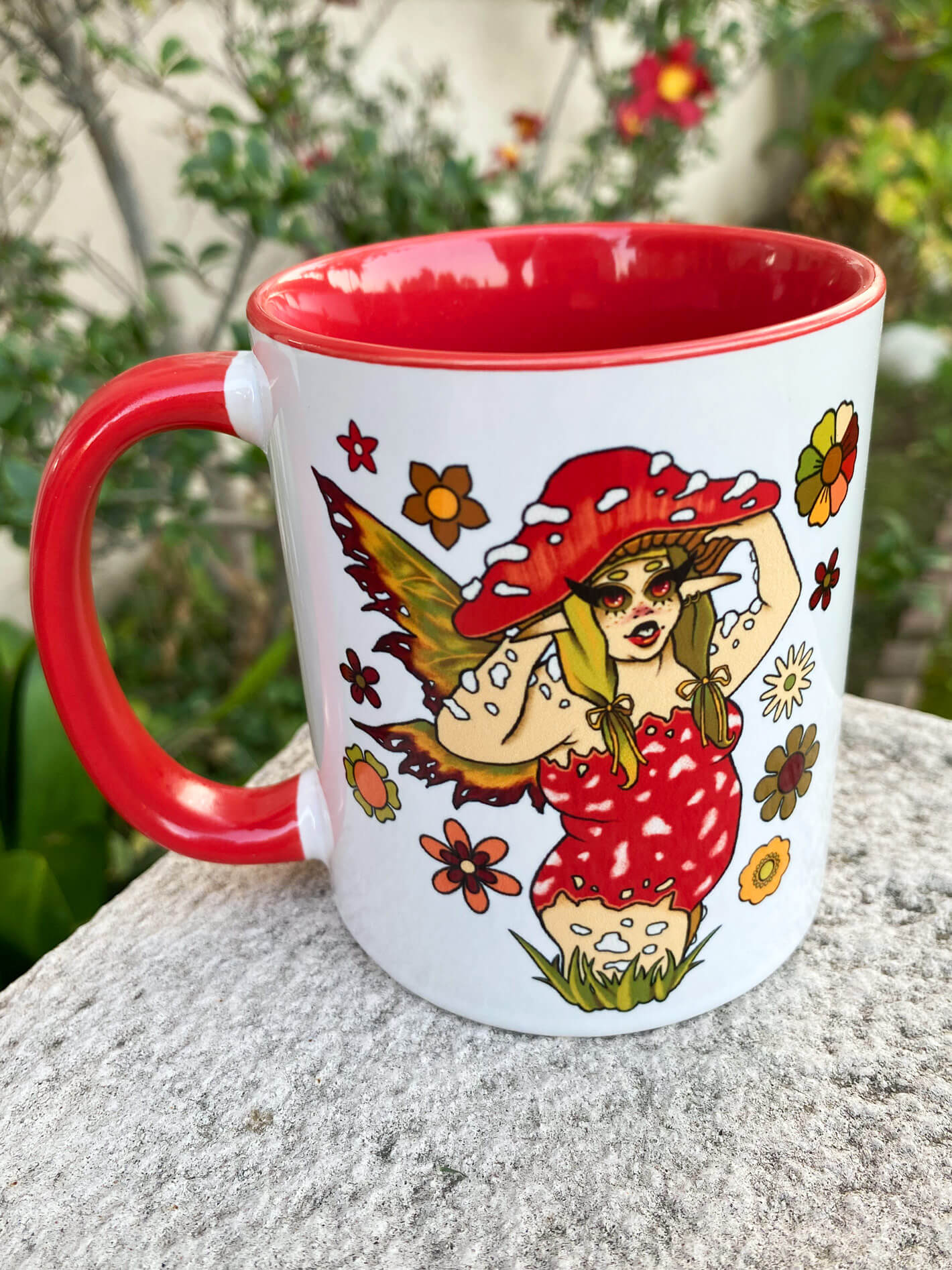 Fairycore mushroom mug.