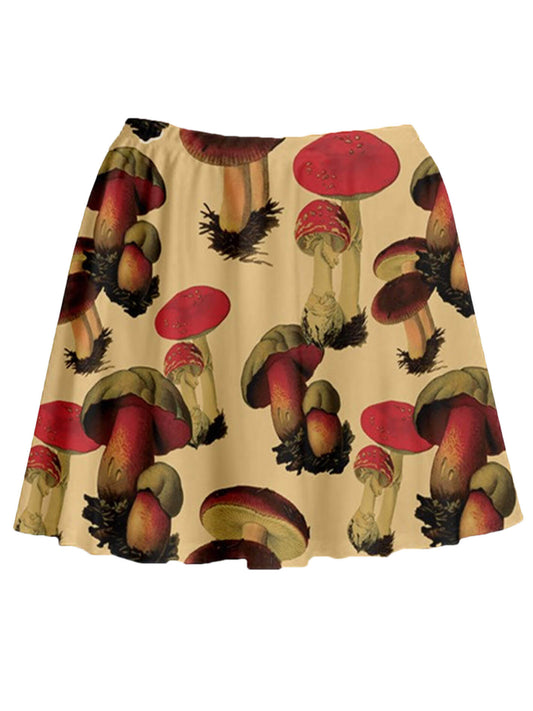 Mushroom fairycore plus size skater skirt.