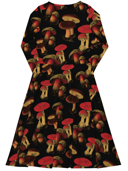Mushroom plus size midi dress.